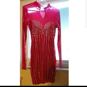 Red dress with sparkles